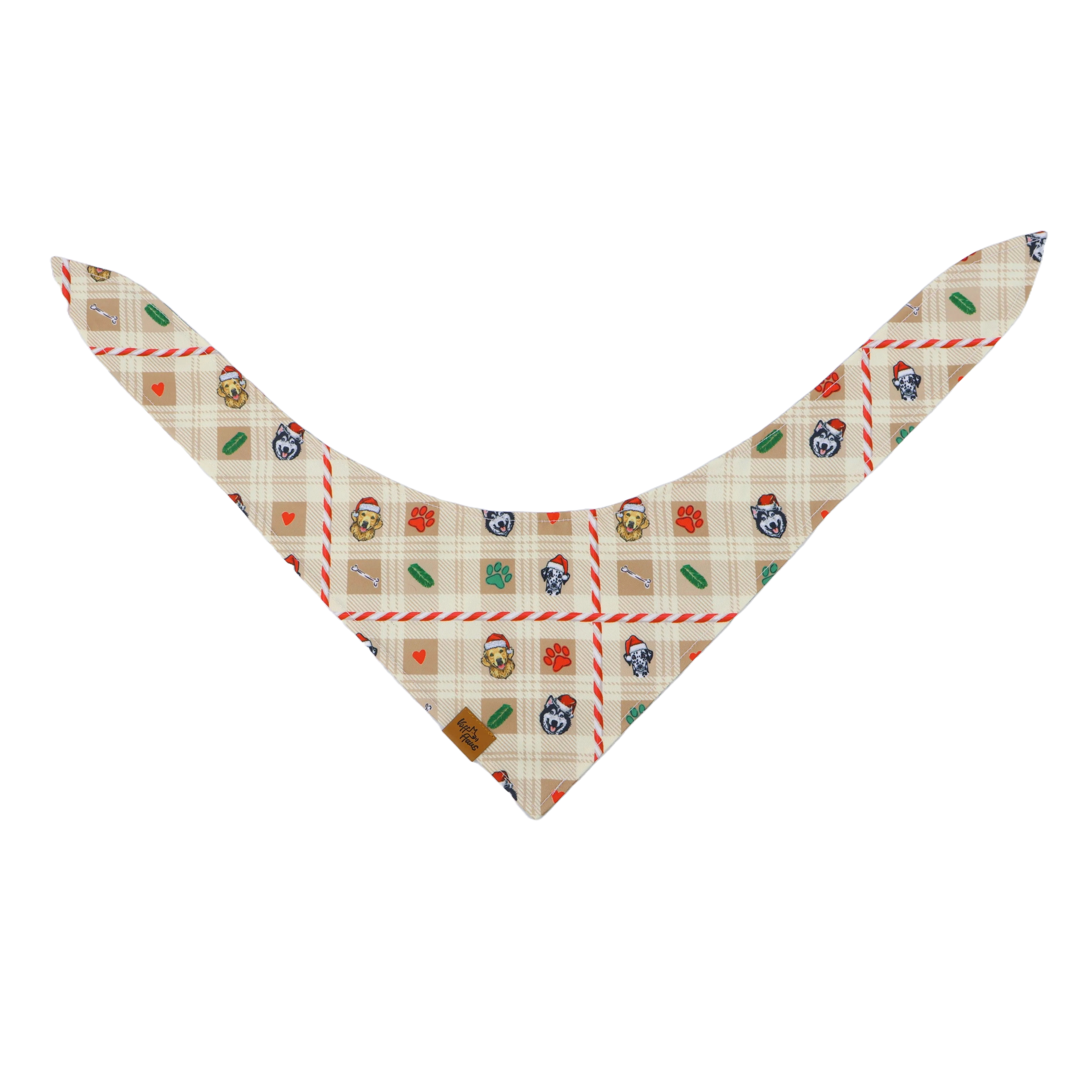 Candy Cane Tails Reversible Dog Banadana