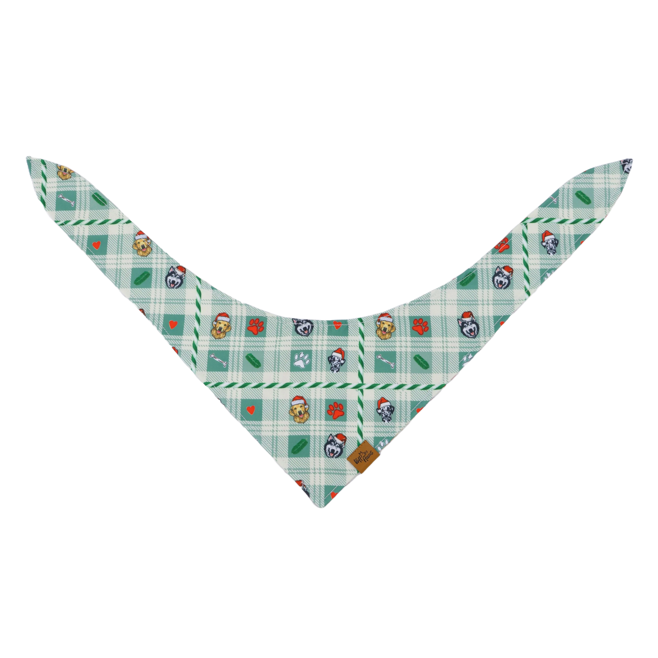 Candy Cane Tails Reversible Dog Banadana