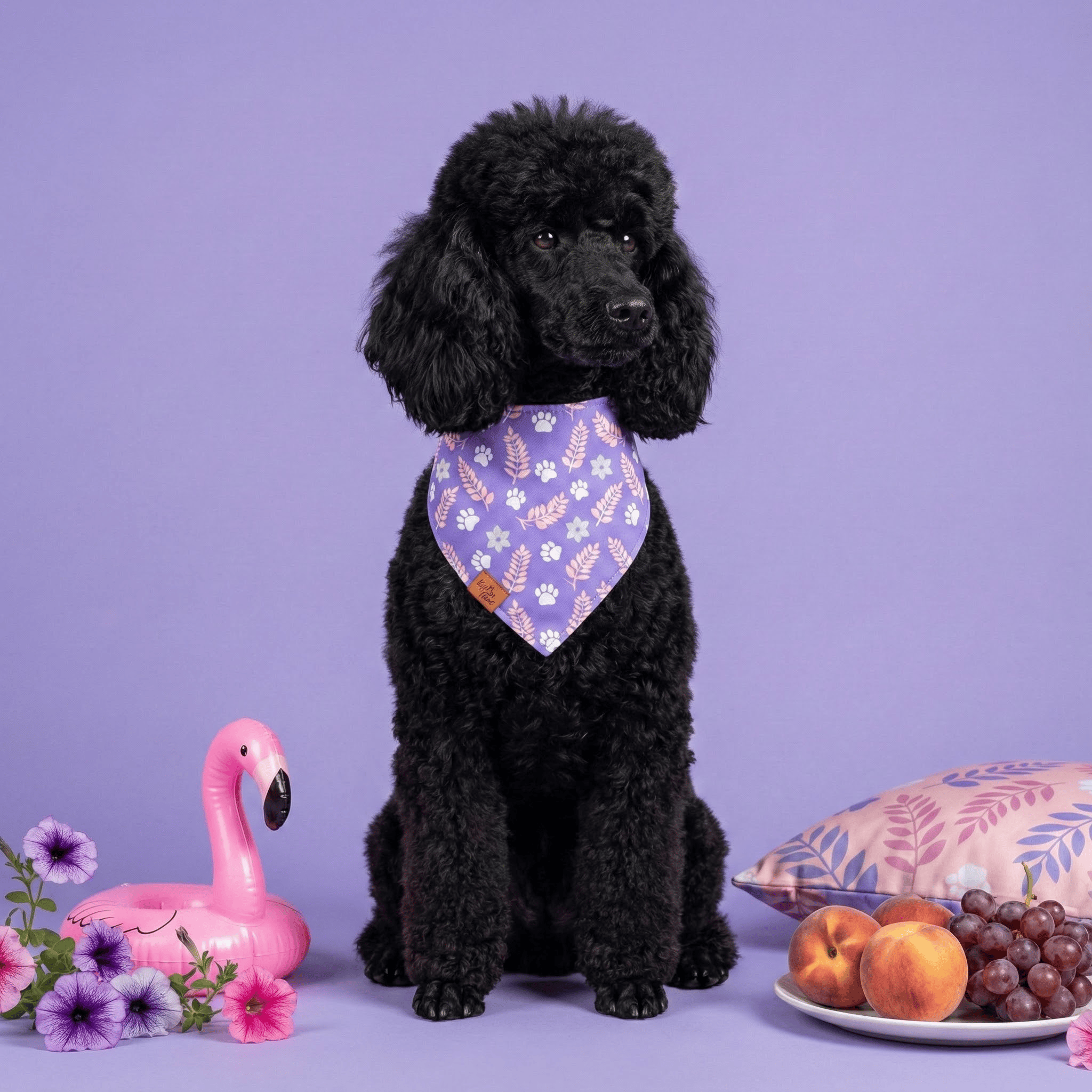 Paw Blossoms Reversible Dog Bandana