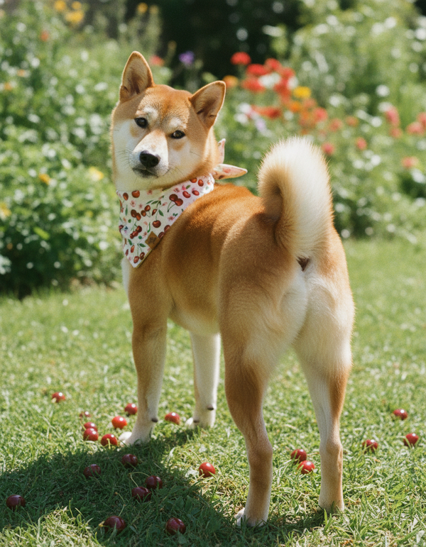 Cherry Pop Reversible Dog Bandana