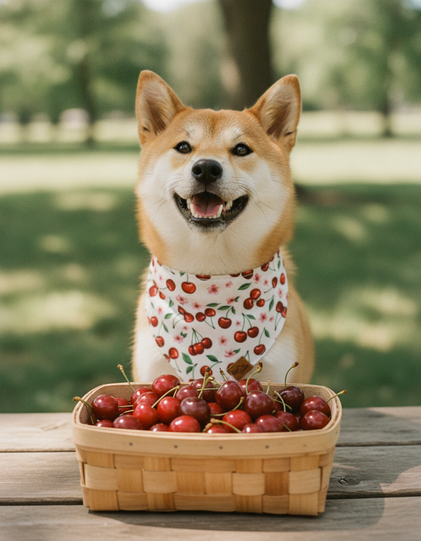 Cherry Pop Reversible Dog Bandana