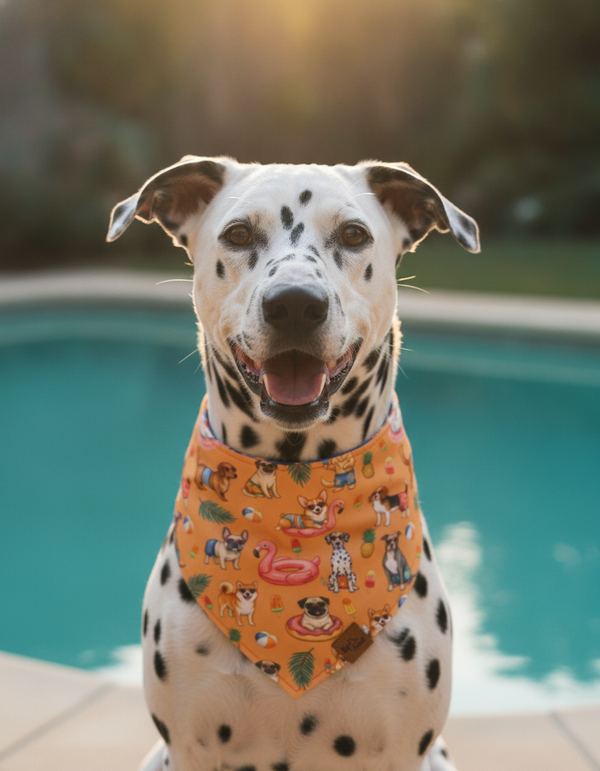 Pool Pawty Reversible Dog Bandana